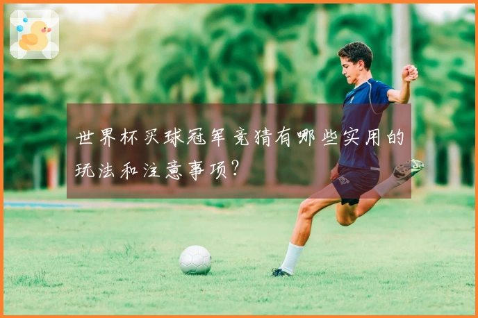 世界杯买球冠军竞猜有哪些实用的玩法和注意事项？